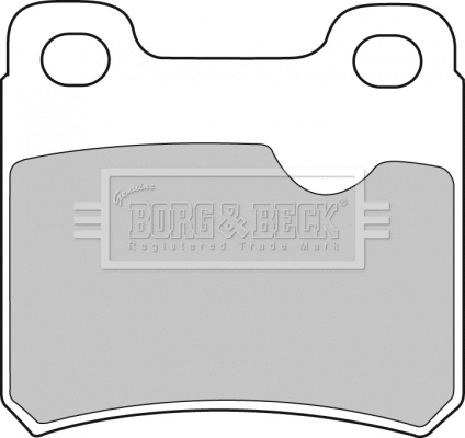 BBP1282 BORG & BECK Комплект тормозных колодок, дисковый тормоз (фото 1)