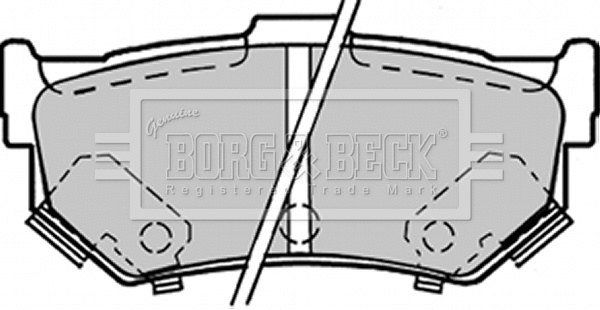 BBP1298 BORG & BECK Комплект тормозных колодок, дисковый тормоз (фото 1)