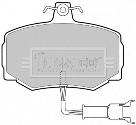 BBP1333 BORG & BECK Комплект тормозных колодок, дисковый тормоз (фото 1)