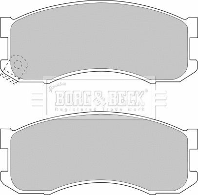 BBP1336 BORG & BECK Комплект тормозных колодок, дисковый тормоз (фото 1)