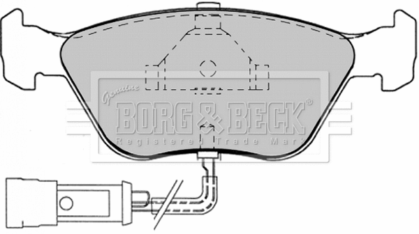 BBP1343 BORG & BECK Комплект тормозных колодок, дисковый тормоз (фото 1)