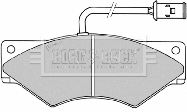 BBP1357 BORG & BECK Комплект тормозных колодок, дисковый тормоз (фото 1)