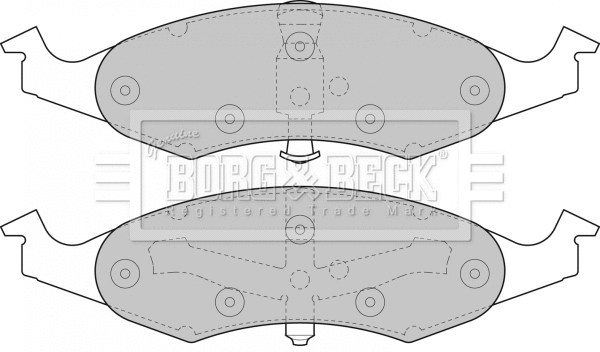 BBP1368 BORG & BECK Комплект тормозных колодок, дисковый тормоз (фото 1)