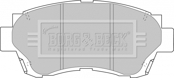 BBP1377 BORG & BECK Комплект тормозных колодок, дисковый тормоз (фото 1)