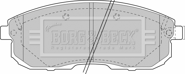 BBP1383 BORG & BECK Комплект тормозных колодок, дисковый тормоз (фото 1)