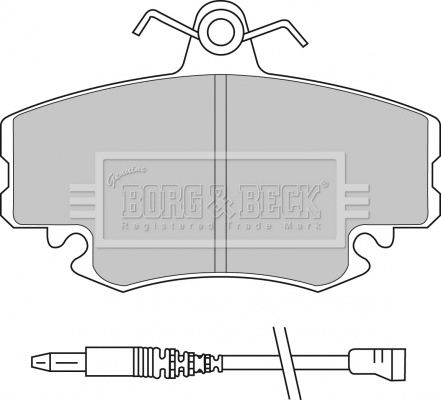 BBP1397 BORG & BECK Комплект тормозных колодок, дисковый тормоз (фото 1)