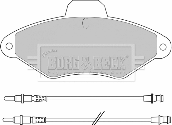 BBP1400 BORG & BECK Комплект тормозных колодок, дисковый тормоз (фото 1)