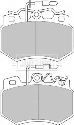 BBP1403 BORG & BECK Комплект тормозных колодок, дисковый тормоз (фото 1)