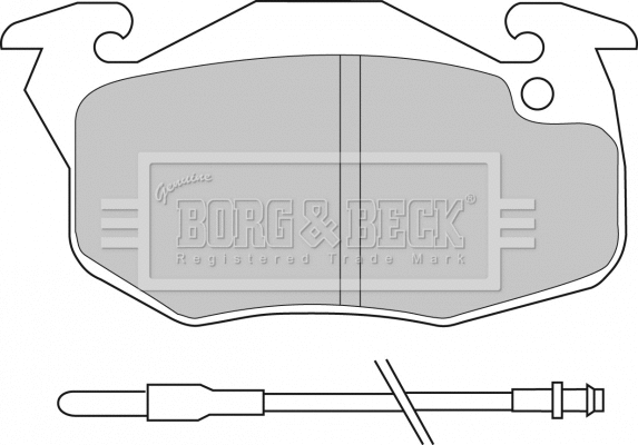 BBP1414 BORG & BECK Комплект тормозных колодок, дисковый тормоз (фото 1)