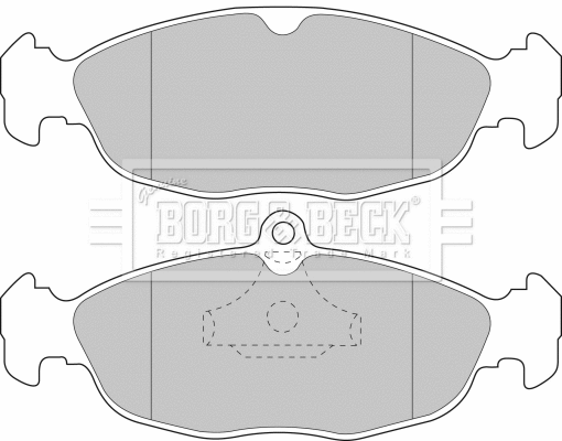 BBP1424 BORG & BECK Комплект тормозных колодок, дисковый тормоз (фото 1)