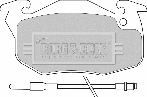 BBP1425 BORG & BECK Комплект тормозных колодок, дисковый тормоз (фото 1)