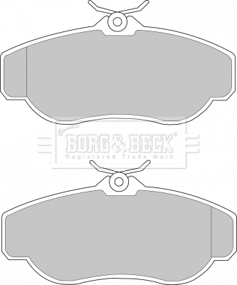 BBP1429 BORG & BECK Комплект тормозных колодок, дисковый тормоз (фото 1)