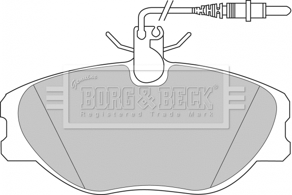 BBP1438 BORG & BECK Комплект тормозных колодок, дисковый тормоз (фото 1)