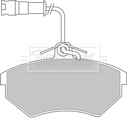 BBP1439 BORG & BECK Комплект тормозных колодок, дисковый тормоз (фото 1)