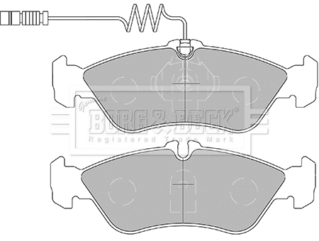 BBP1445 BORG & BECK Комплект тормозных колодок, дисковый тормоз (фото 1)