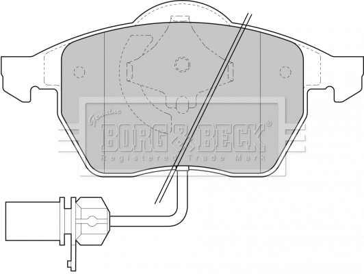 BBP1447 BORG & BECK Комплект тормозных колодок, дисковый тормоз (фото 1)