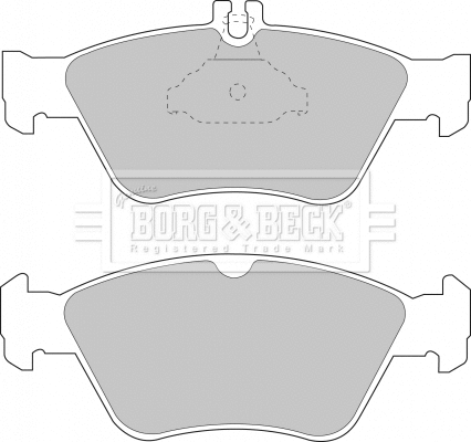 BBP1454 BORG & BECK Комплект тормозных колодок, дисковый тормоз (фото 1)