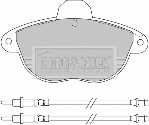 BBP1455 BORG & BECK Комплект тормозных колодок, дисковый тормоз (фото 1)