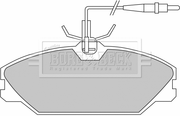 BBP1466 BORG & BECK Комплект тормозных колодок, дисковый тормоз (фото 1)