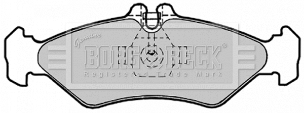 BBP1491 BORG & BECK Комплект тормозных колодок, дисковый тормоз (фото 1)