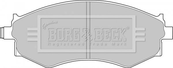 BBP1494 BORG & BECK Комплект тормозных колодок, дисковый тормоз (фото 1)