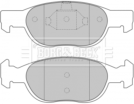 BBP1499 BORG & BECK Комплект тормозных колодок, дисковый тормоз (фото 1)