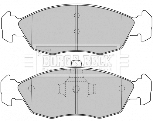 BBP1505 BORG & BECK Комплект тормозных колодок, дисковый тормоз (фото 1)