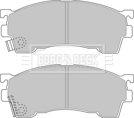 BBP1516 BORG & BECK Комплект тормозных колодок, дисковый тормоз (фото 1)