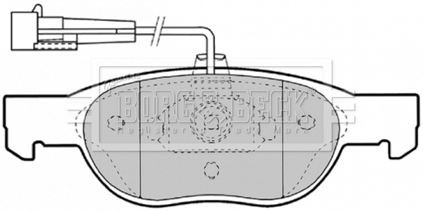 BBP1557 BORG & BECK Комплект тормозных колодок, дисковый тормоз (фото 1)