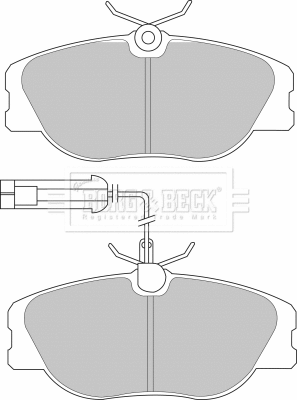 BBP1567 BORG & BECK Комплект тормозных колодок, дисковый тормоз (фото 1)