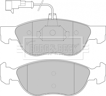 BBP1576 BORG & BECK Комплект тормозных колодок, дисковый тормоз (фото 1)