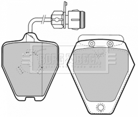 BBP1577 BORG & BECK Комплект тормозных колодок, дисковый тормоз (фото 1)