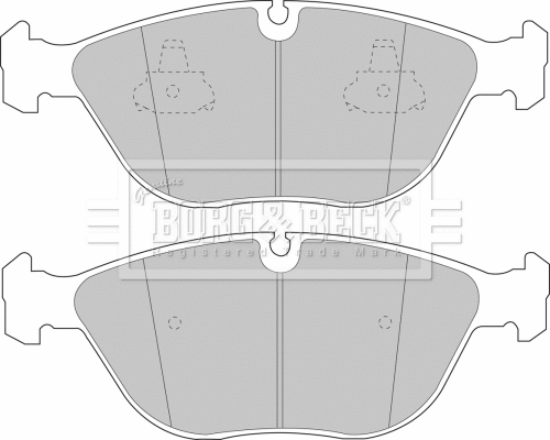 BBP1578 BORG & BECK Комплект тормозных колодок, дисковый тормоз (фото 1)