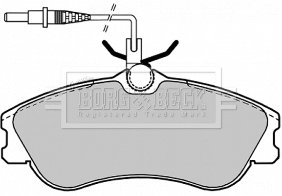 BBP1601 BORG & BECK Комплект тормозных колодок, дисковый тормоз (фото 1)
