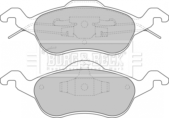 BBP1602 BORG & BECK Комплект тормозных колодок, дисковый тормоз (фото 1)