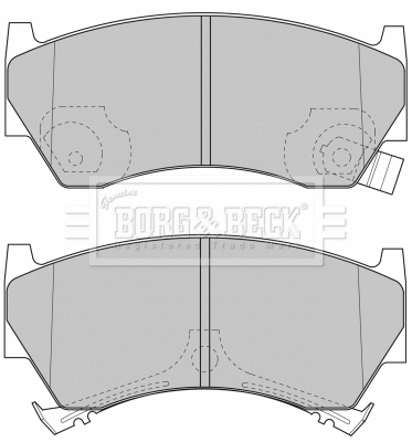 BBP1613 BORG & BECK Комплект тормозных колодок, дисковый тормоз (фото 1)