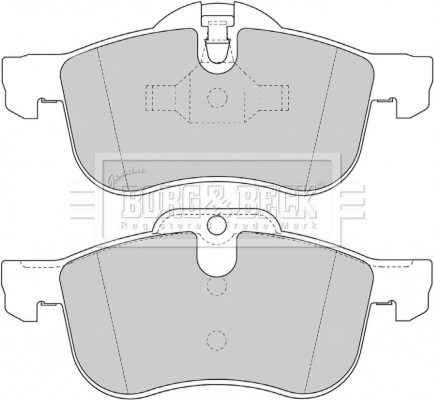 BBP1614 BORG & BECK Комплект тормозных колодок, дисковый тормоз (фото 1)