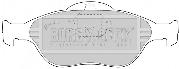 BBP1615 BORG & BECK Комплект тормозных колодок, дисковый тормоз (фото 1)