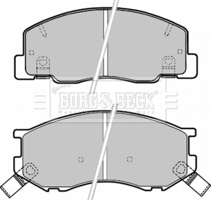 BBP1630 BORG & BECK Комплект тормозных колодок, дисковый тормоз (фото 1)