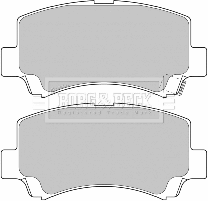 BBP1632 BORG & BECK Комплект тормозных колодок, дисковый тормоз (фото 1)