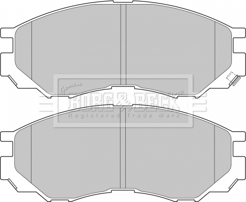 BBP1637 BORG & BECK Комплект тормозных колодок, дисковый тормоз (фото 1)