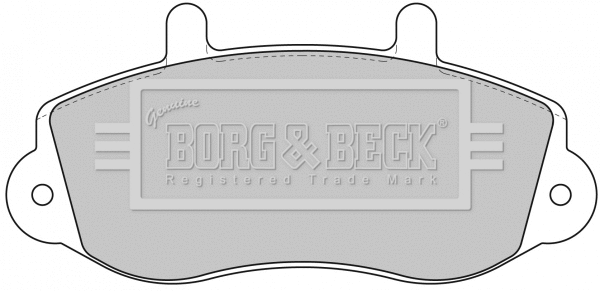 BBP1638 BORG & BECK Комплект тормозных колодок, дисковый тормоз (фото 1)