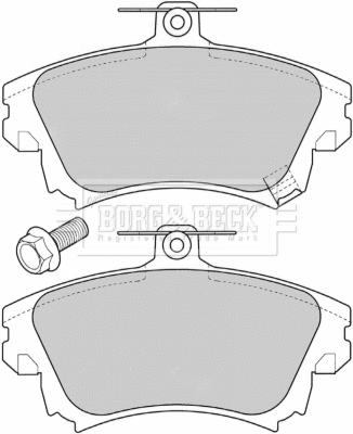 BBP1639 BORG & BECK Комплект тормозных колодок, дисковый тормоз (фото 1)