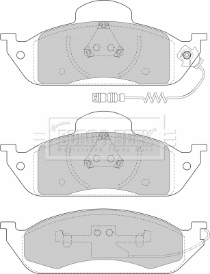 BBP1640 BORG & BECK Комплект тормозных колодок, дисковый тормоз (фото 1)