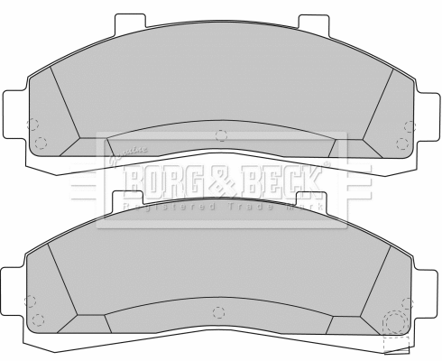 BBP1644 BORG & BECK Комплект тормозных колодок, дисковый тормоз (фото 1)