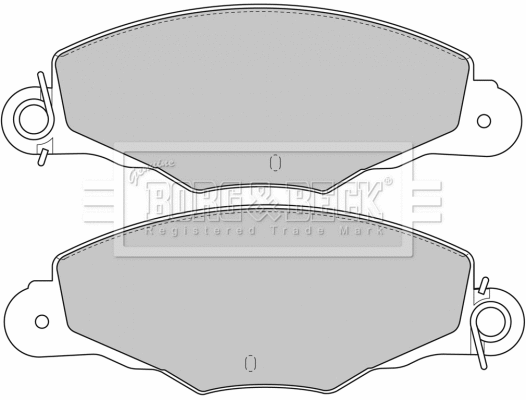 BBP1648 BORG & BECK Комплект тормозных колодок, дисковый тормоз (фото 1)