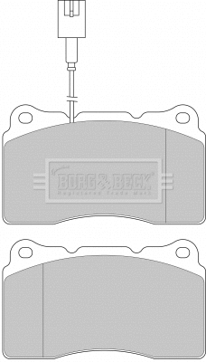 BBP1655 BORG & BECK Комплект тормозных колодок, дисковый тормоз (фото 1)