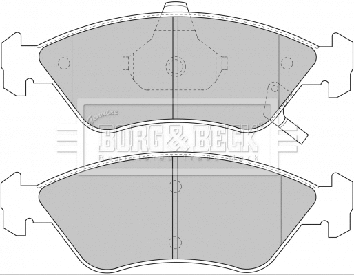 BBP1661 BORG & BECK Комплект тормозных колодок, дисковый тормоз (фото 1)