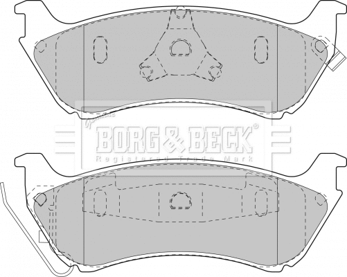 BBP1666 BORG & BECK Комплект тормозных колодок, дисковый тормоз (фото 1)