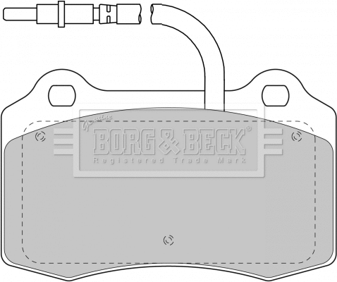 BBP1674 BORG & BECK Комплект тормозных колодок, дисковый тормоз (фото 1)